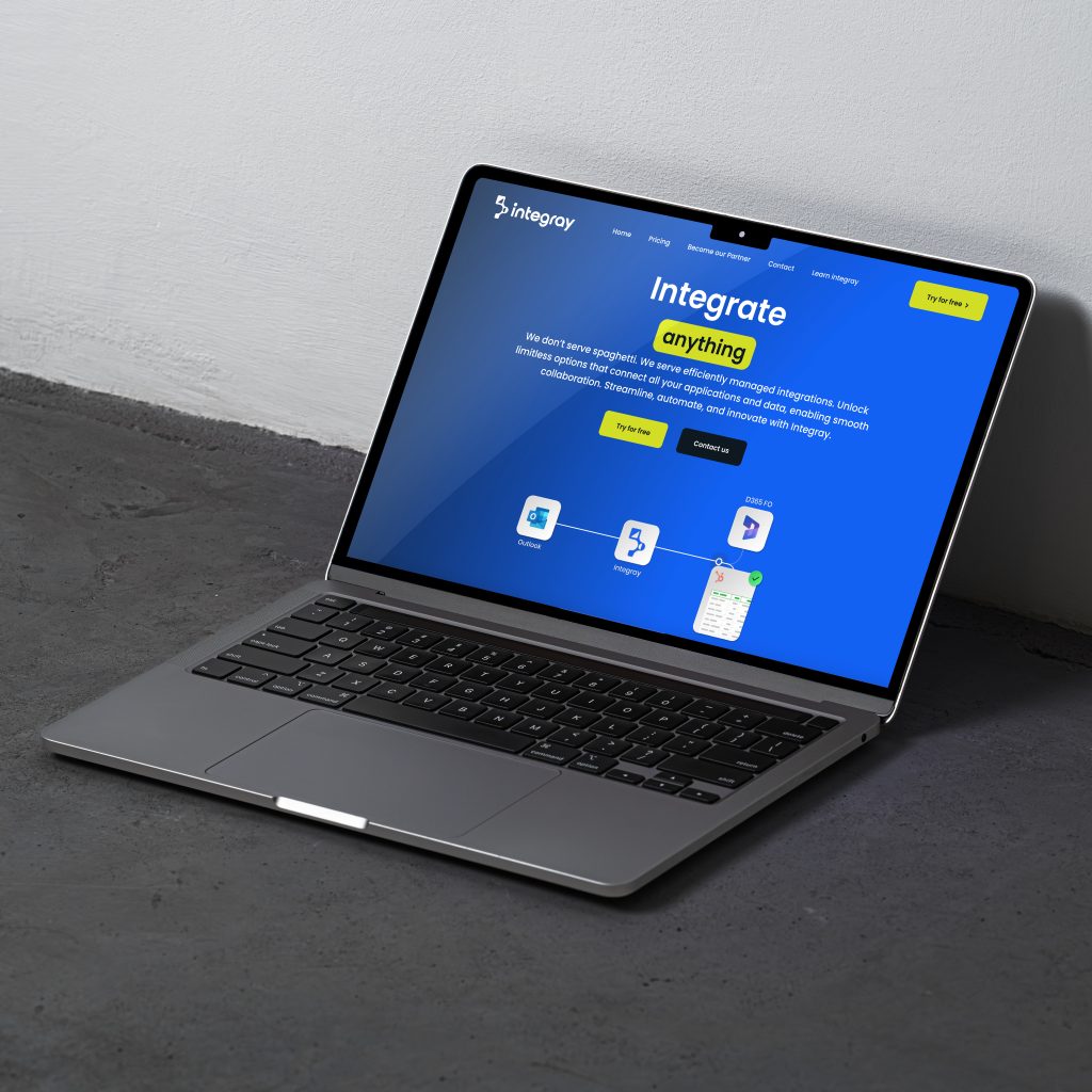 Ukázka projektu Integray – redesign webu integrační B2B platformy