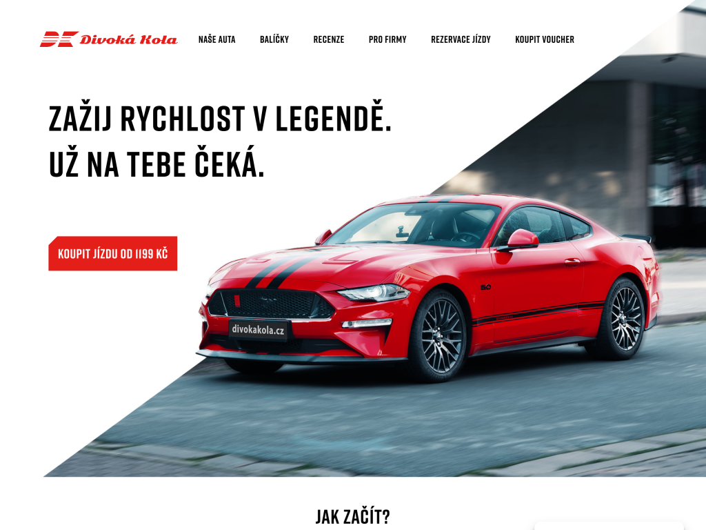 Ukázka projektu Divoká Kola – web pro cyklistický projekt